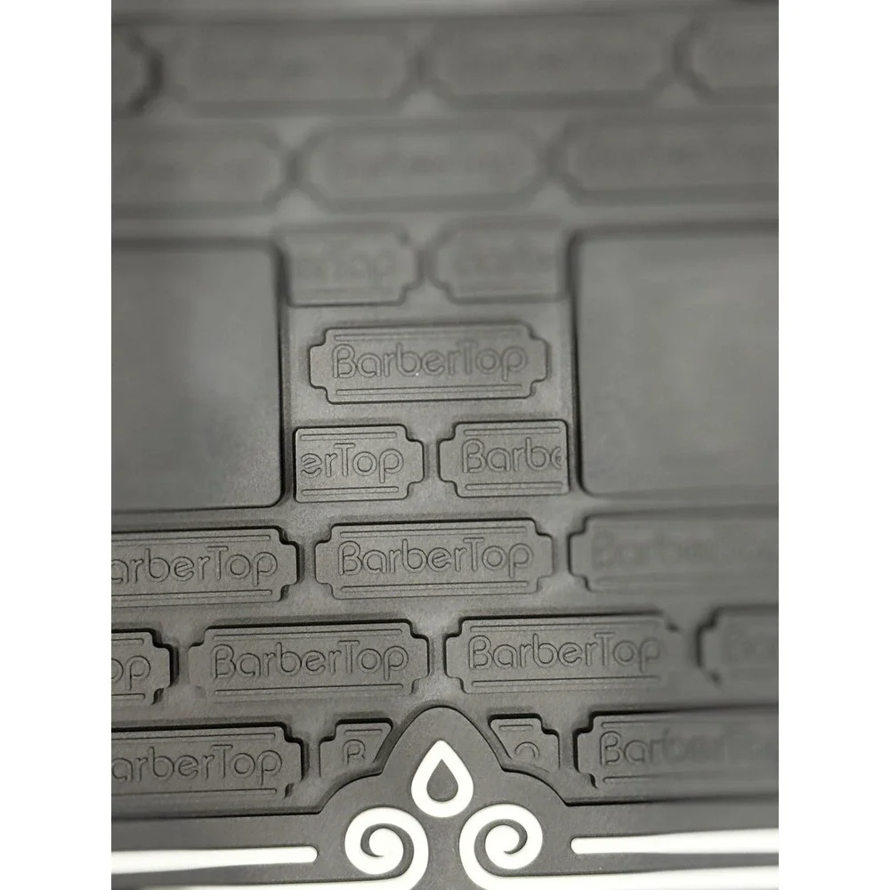 BarberTop Barber Shop Rubber Work Station Counter Mat Clippers Tools Organizer
